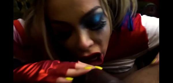  CHESSIE KAY AS HARLEY QUINN GETS FACEFUCKED AND DESTROYED BY BBC
